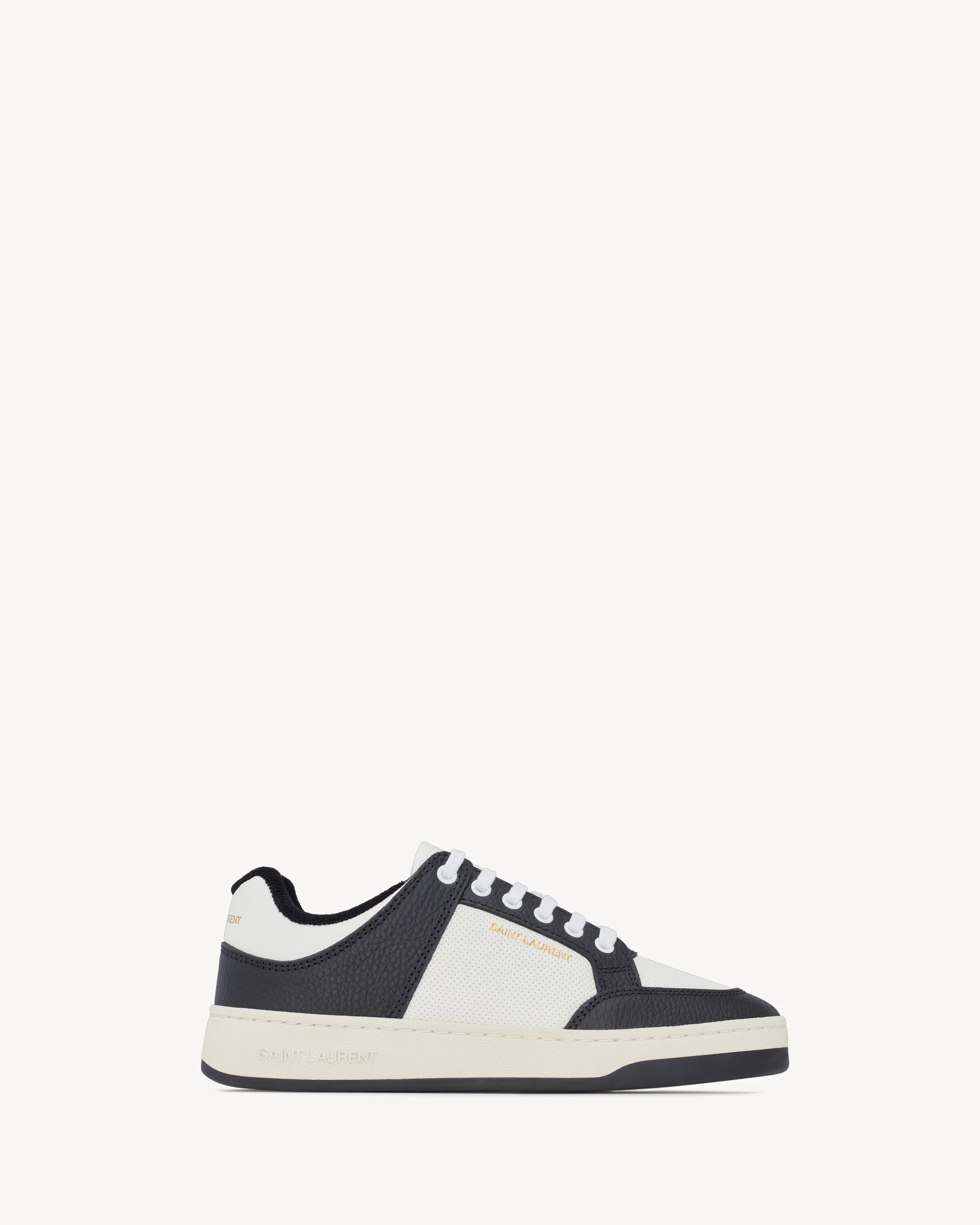 sl/61 low-top sneakers in smooth and grained leather - 1