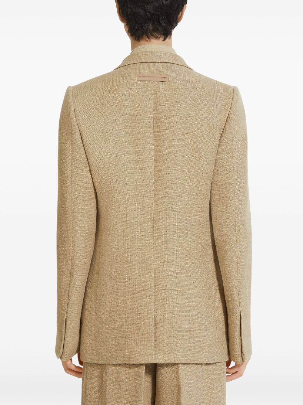 mélange linen blazer - 4