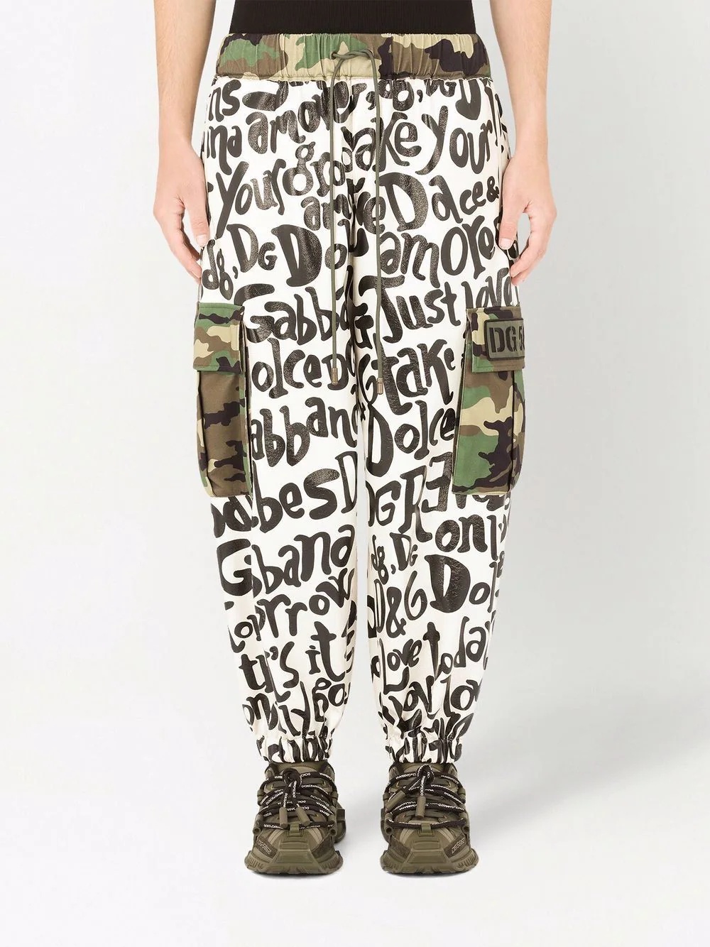 logo-print cargo track pants - 3