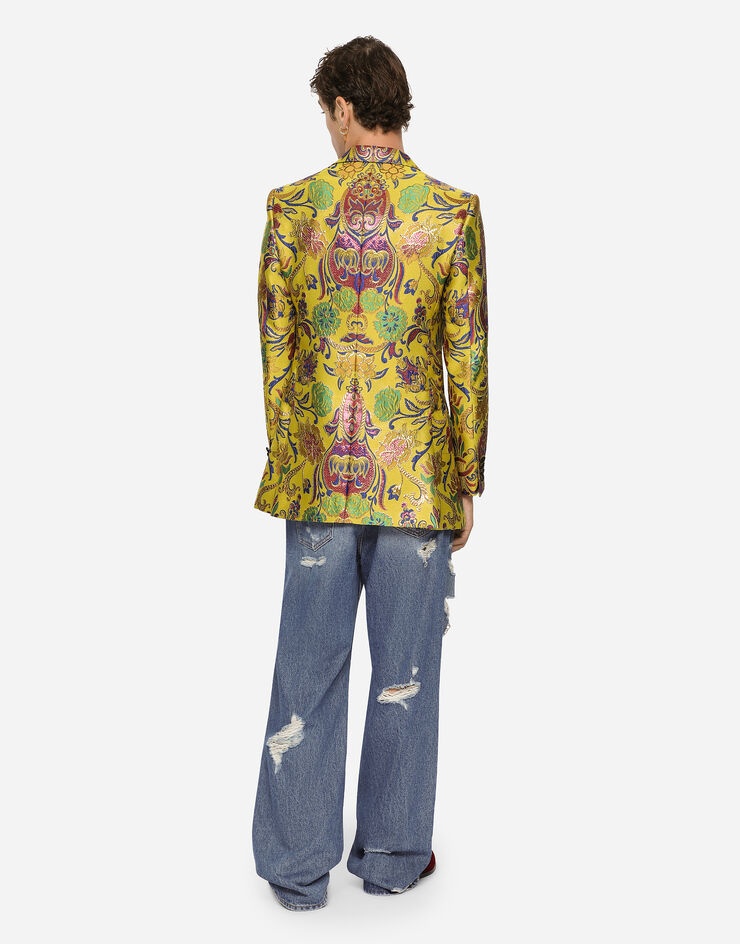 Floral lurex jacquard Beat-fit jacket - 4