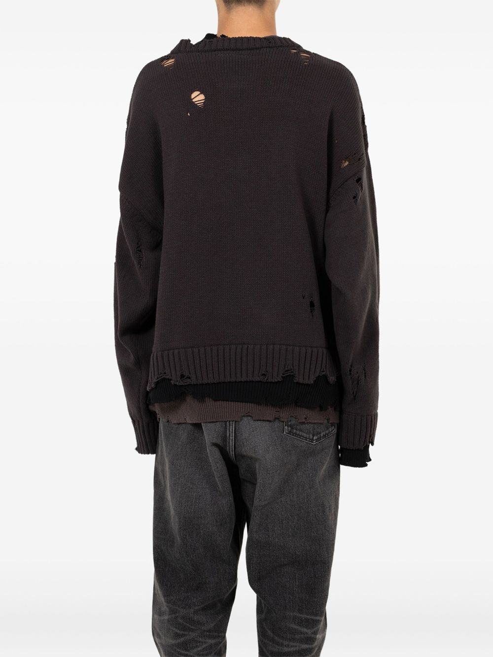 distressed layered sweater - 4