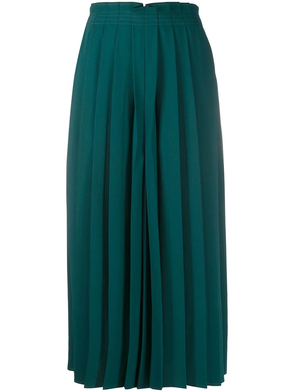 wide-leg pleated culottes - 1