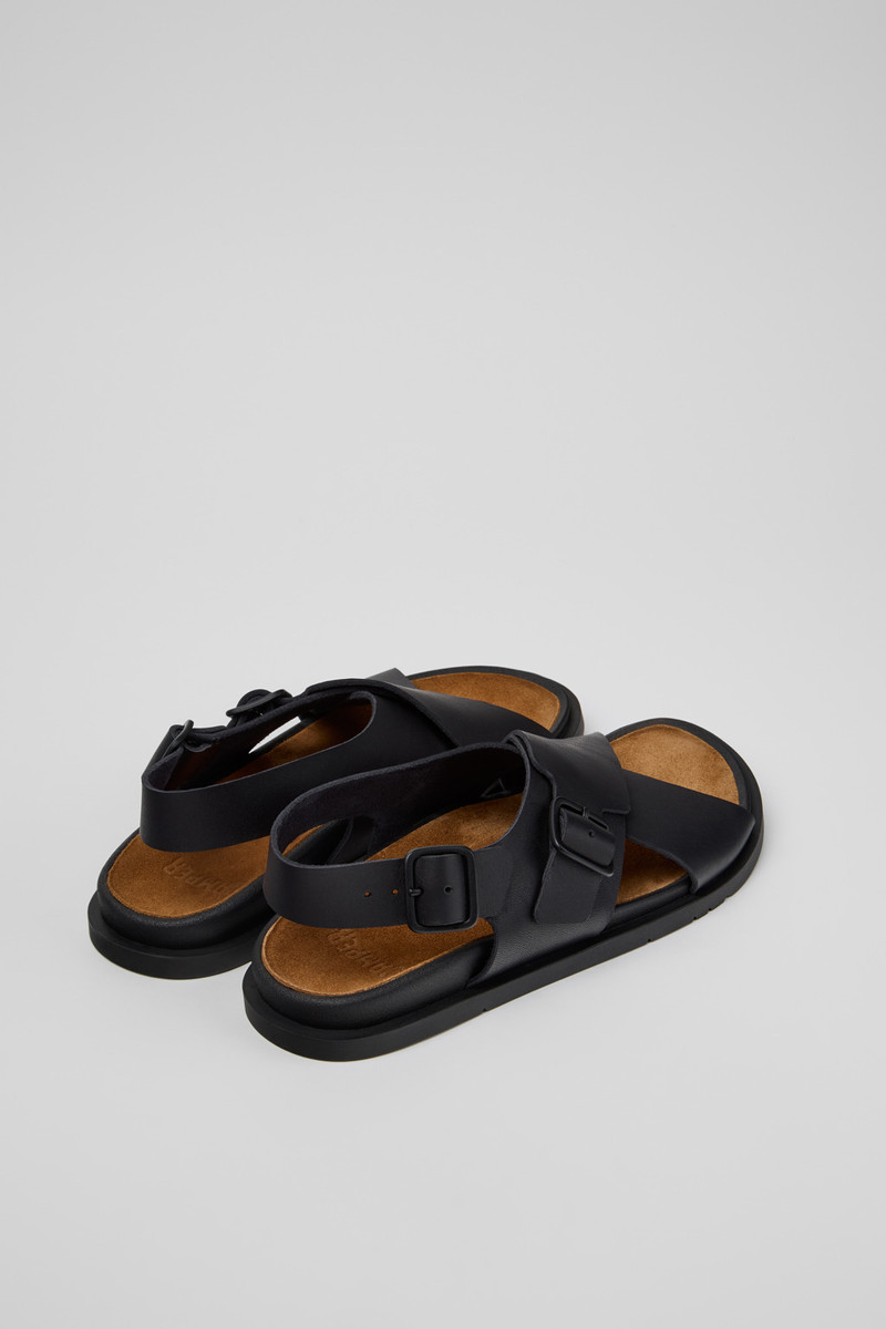 CAMPERLAB Black Leather Sandals for Women. outlook