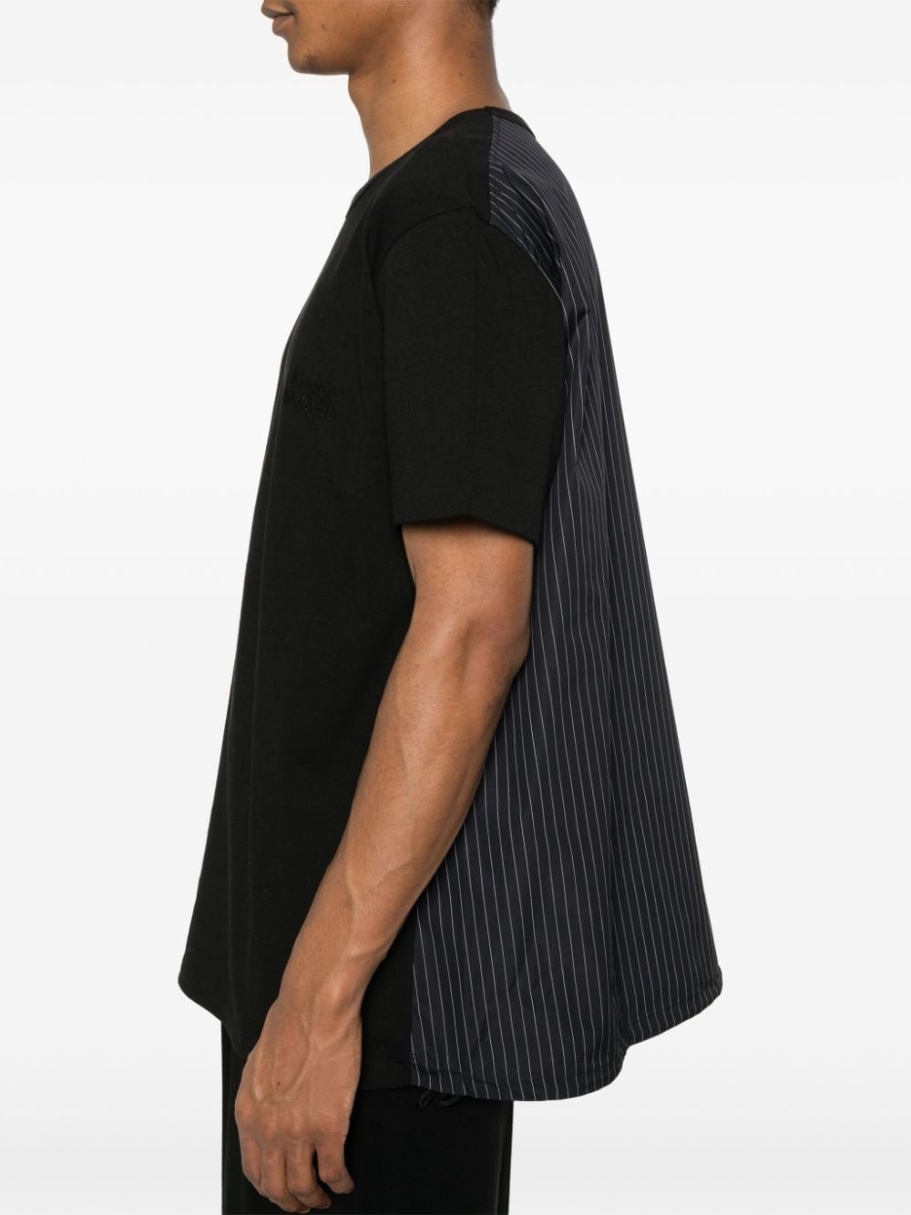 pinstripe-panel T-shirt - 4