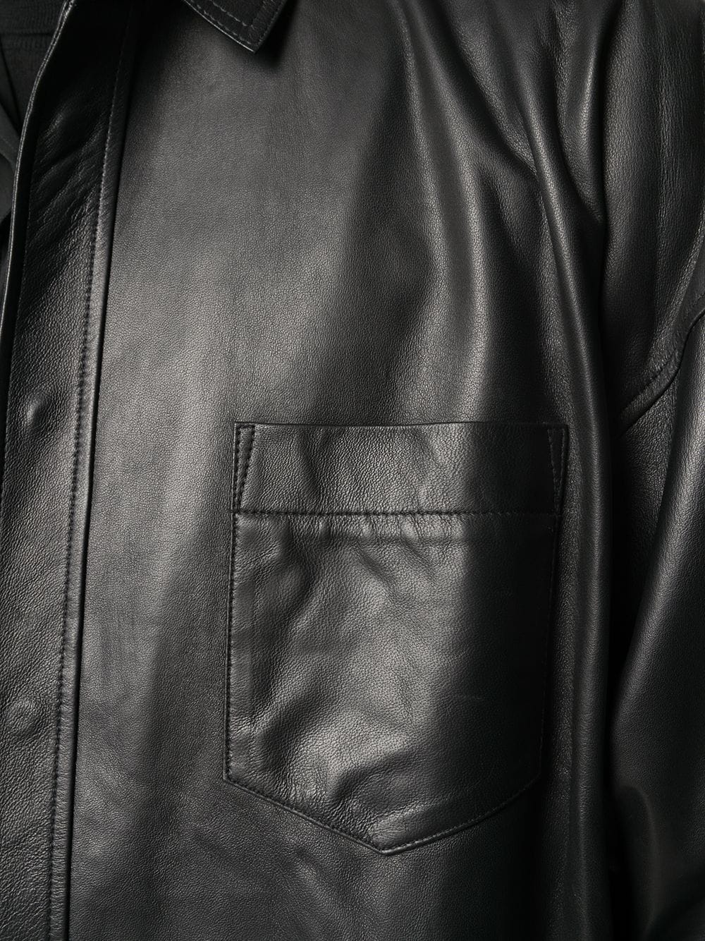 longsleeved leather shirt - 5