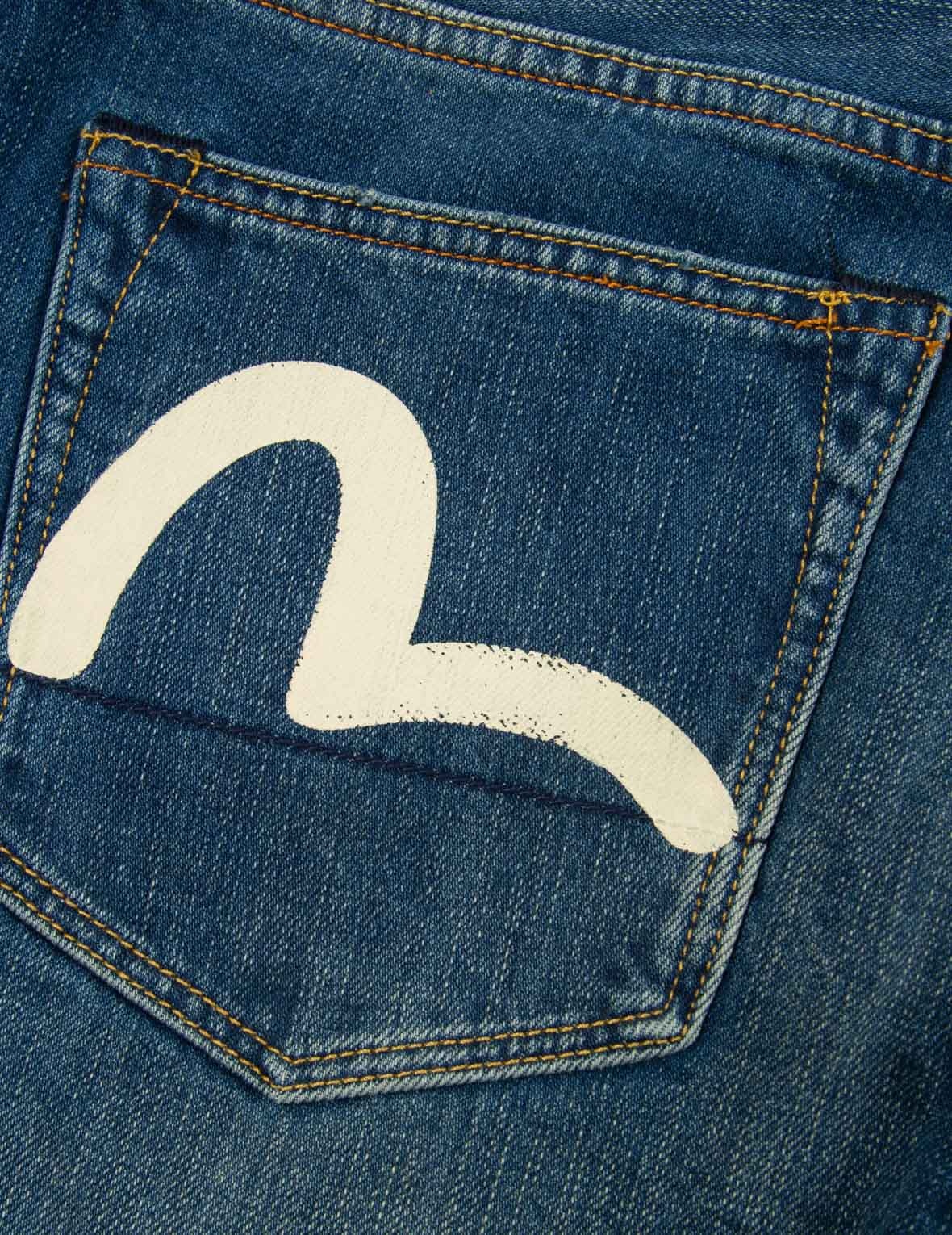 MISMATCHED KAMON PRINT SLIM FIT JEANS #2010 - 12