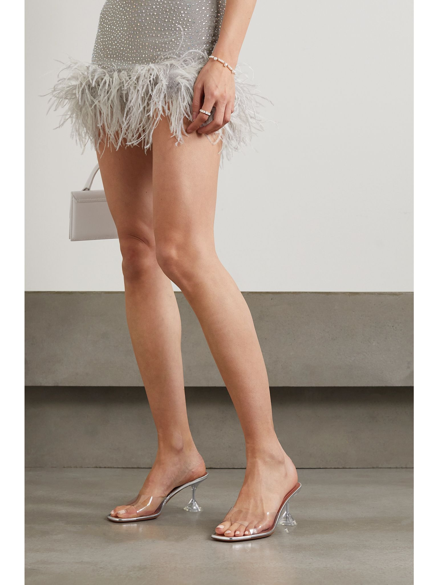 Lupita Glass PVC mules Clear - 2