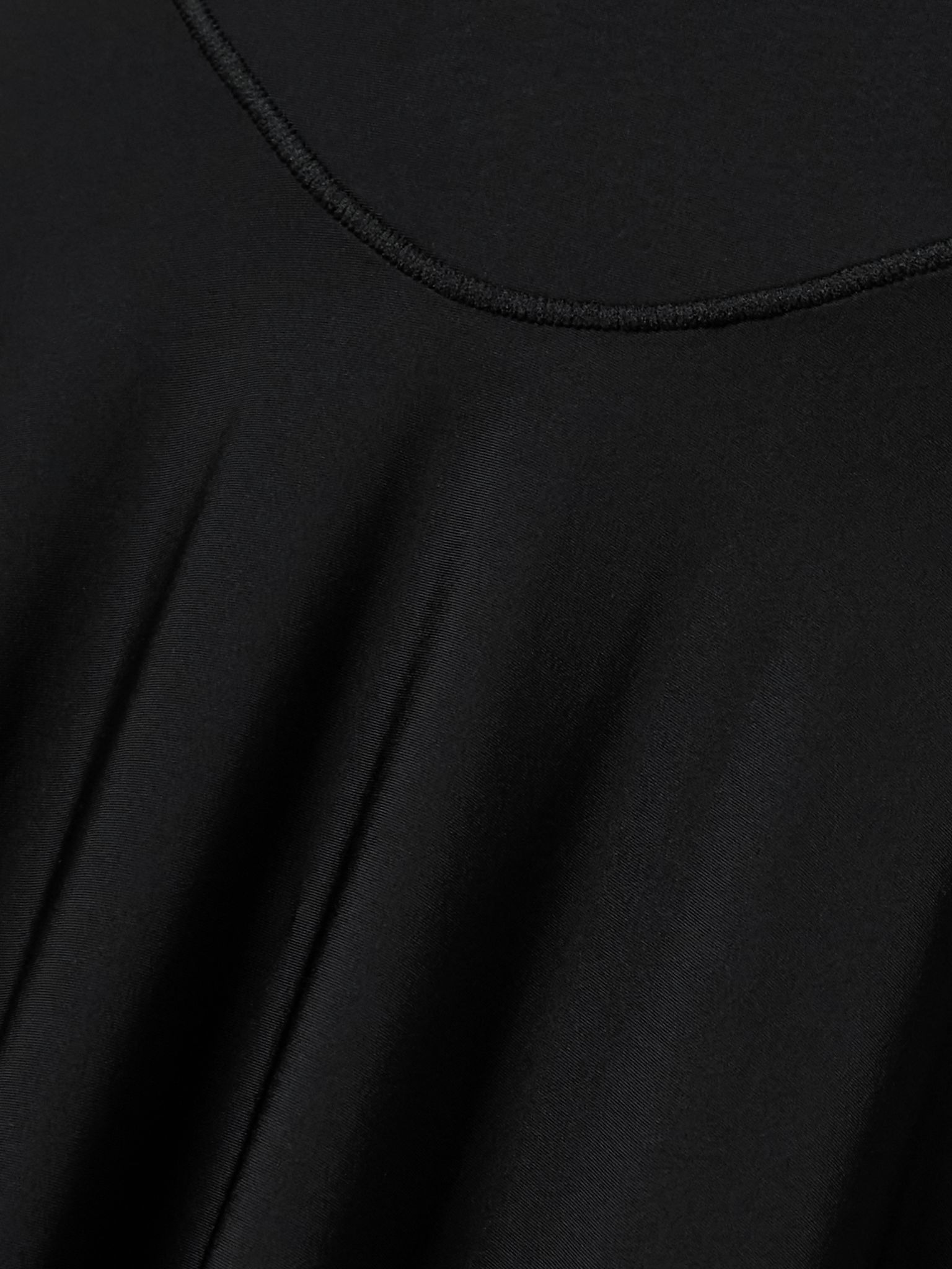 Milky Sheer High Neck Midi Dress - Obsidian Black - 4