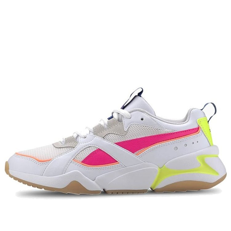(WMNS) PUMA Nova 2 Pink/Green/White Low sneakers 370957-08 - 1