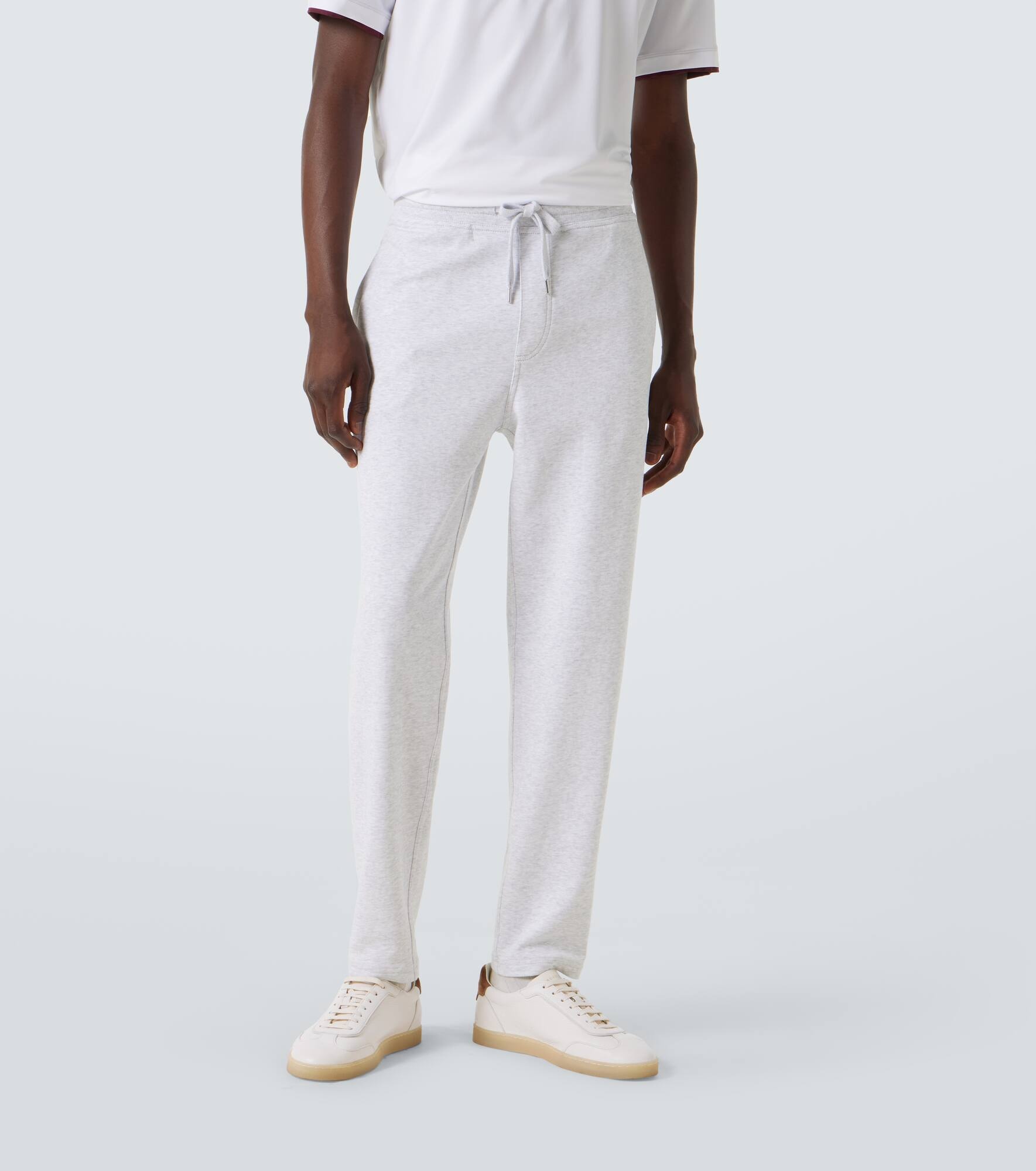 Cotton-blend jersey sweatpants - 3