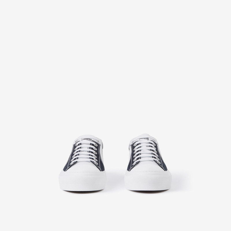 Burberry Check, Cotton and Leather Sneakers outlook