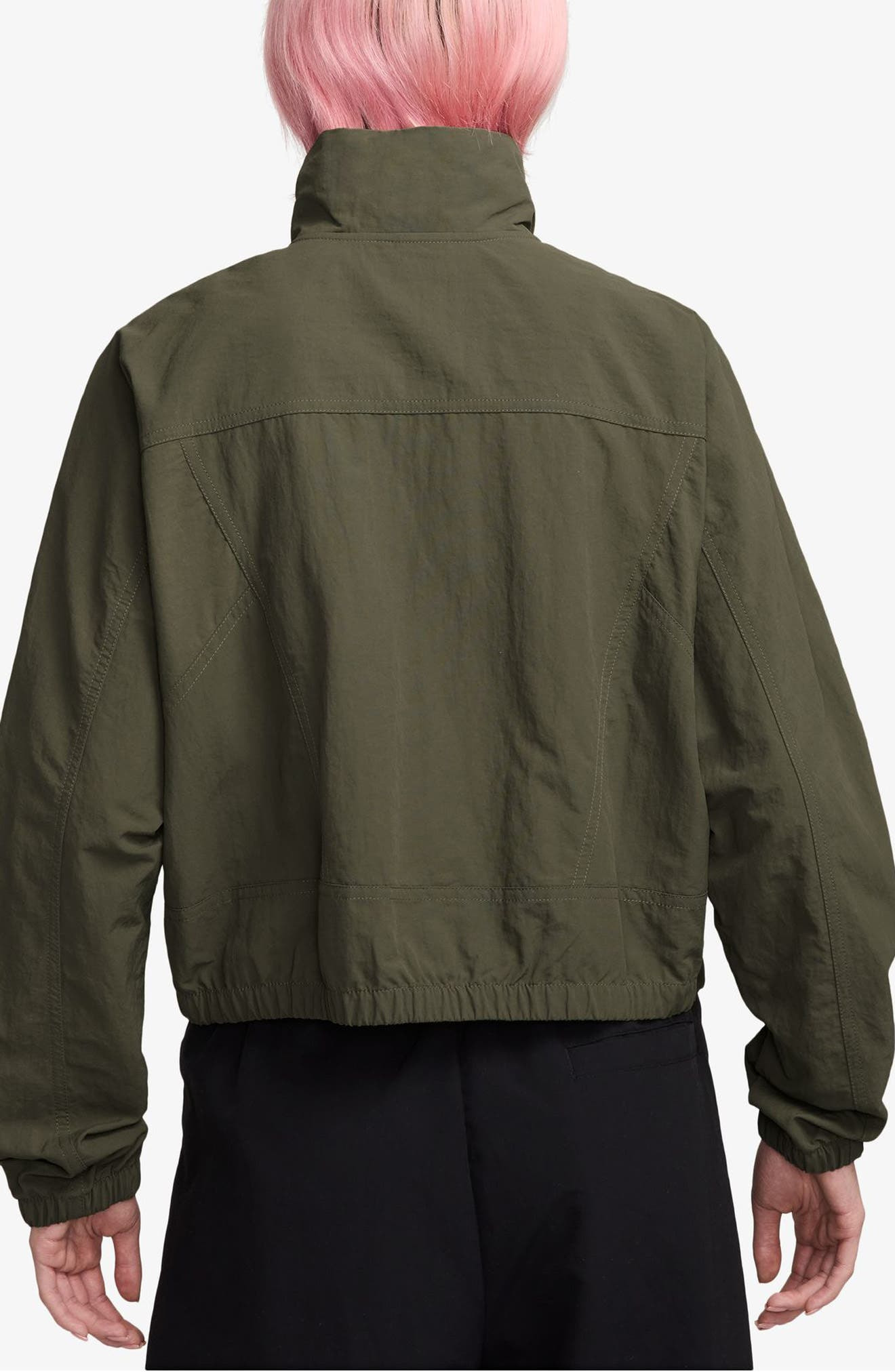 Nike Everything Woven Repel UV Protection Jacket in Medium Olive/Sail at Nordstrom - 2