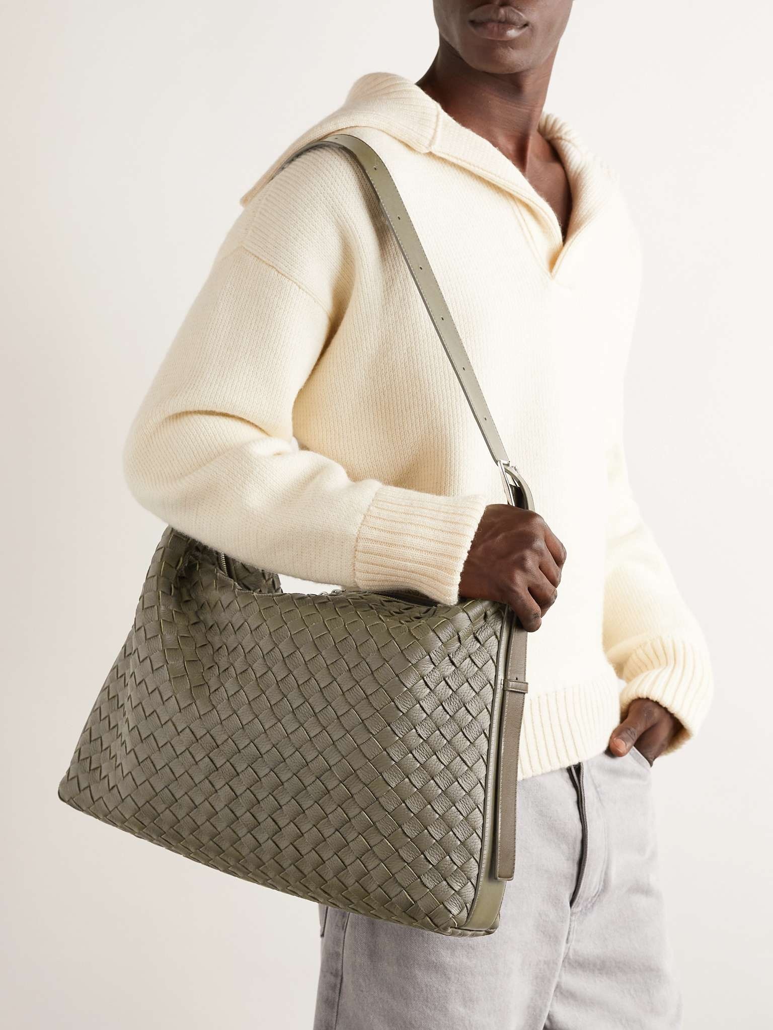 Intrecciato Textured-Leather Tote Bag - 2