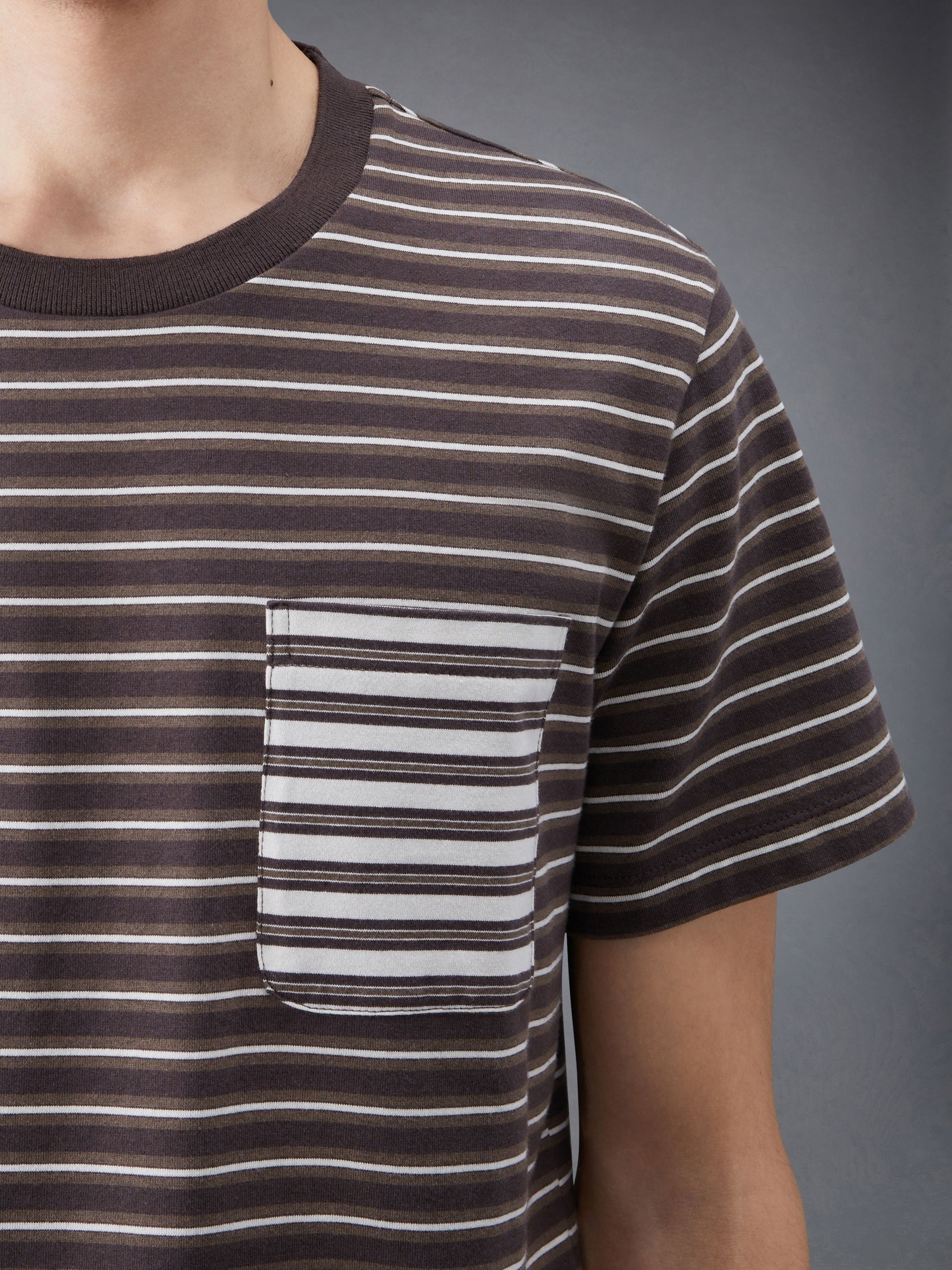 Stripe Jersey Short Sleeve Tee - 5