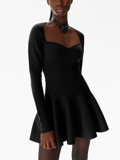 NINA RICCI sweetheart-neck flared minidress outlook