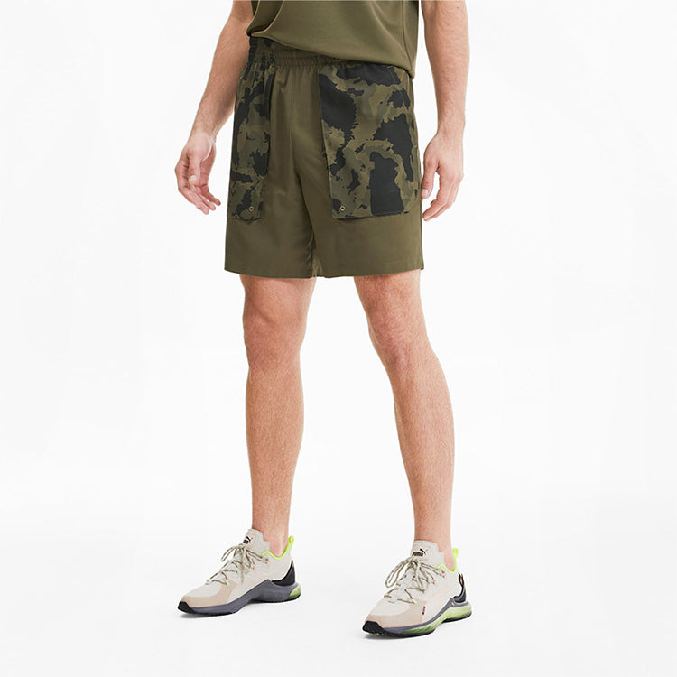 PUMA X First Mile Trendy Casual Shorts 'Olivegreen' 519027-02 - 4