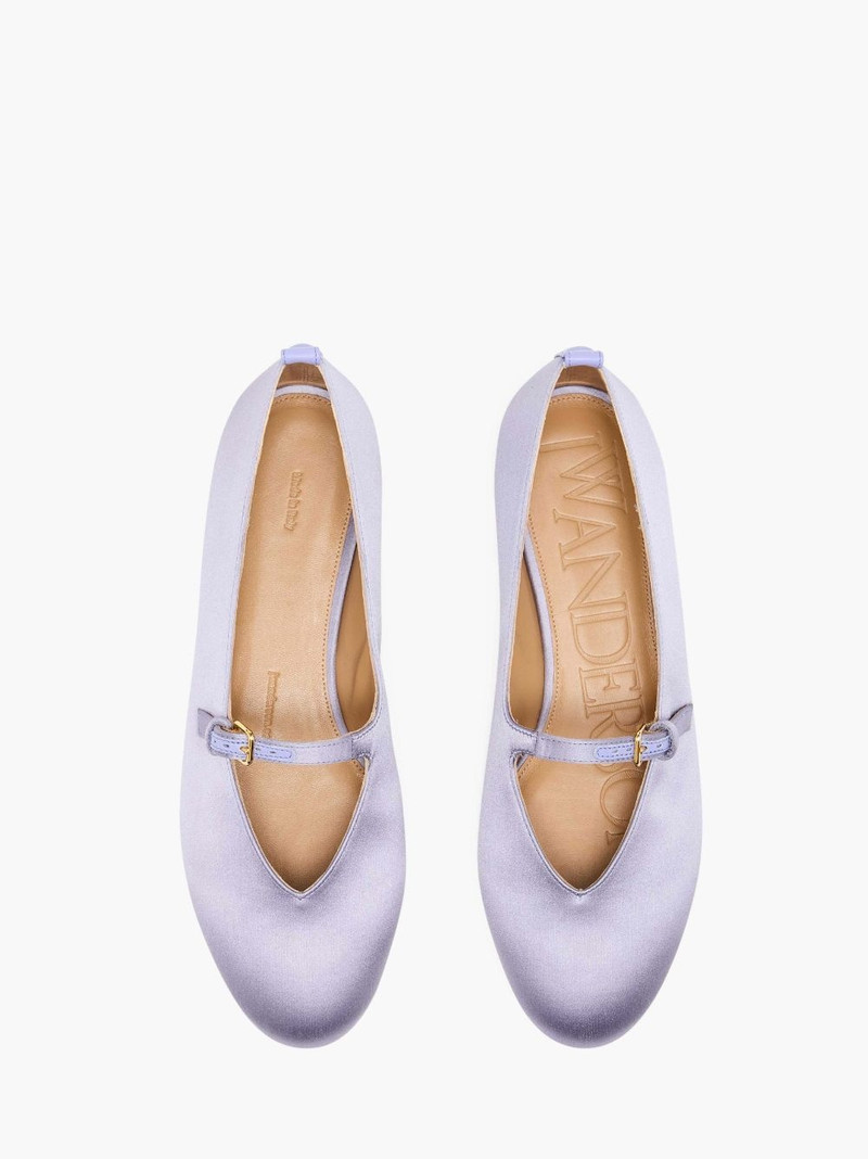 SATIN BALLERINAS WITH STRAP 4
