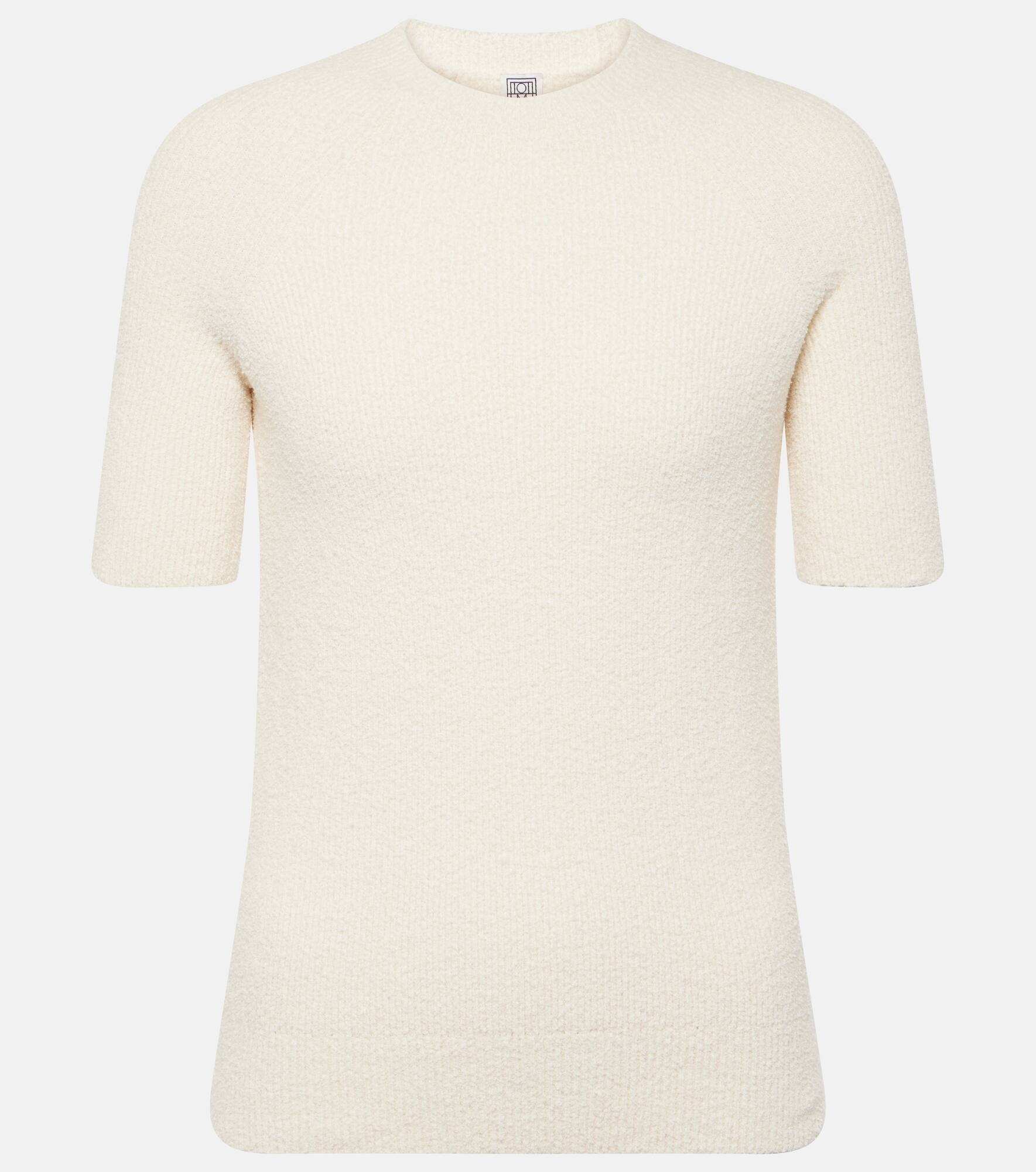 Cotton-blend terry T-shirt - 1