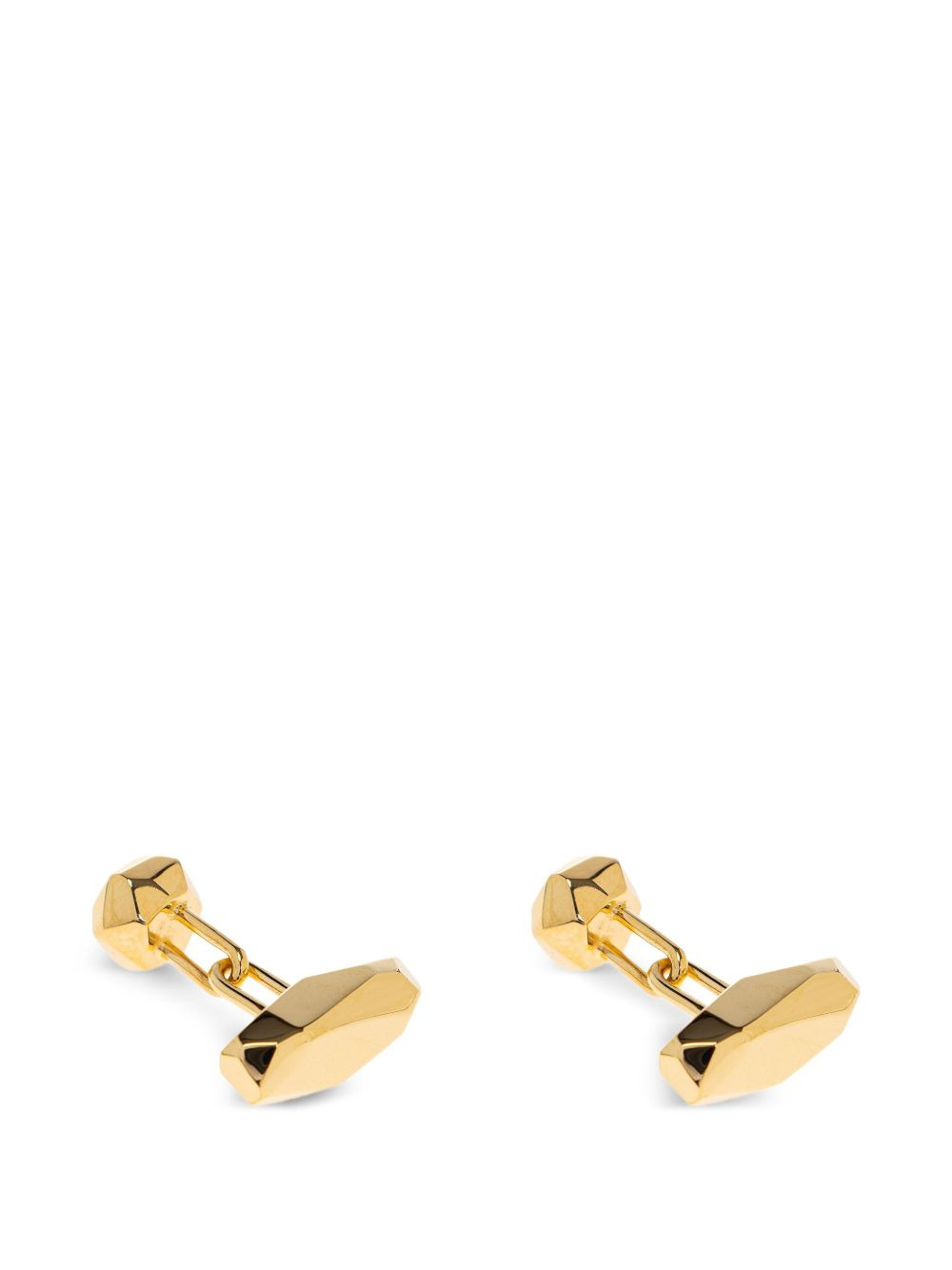 faceted gold cufflinks - 1