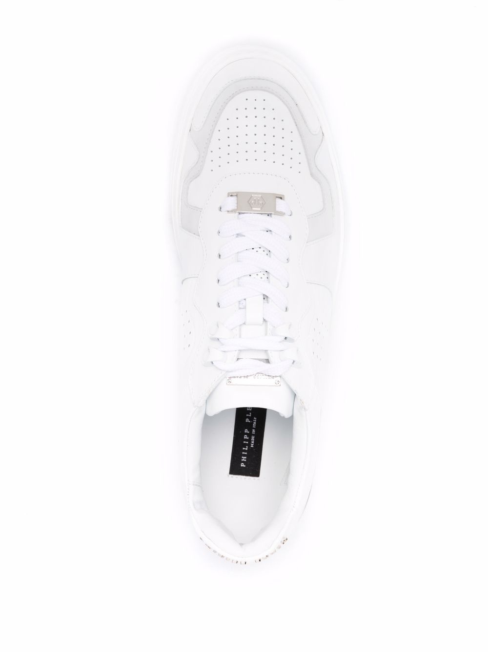 logo-plaque low-top sneakers - 4