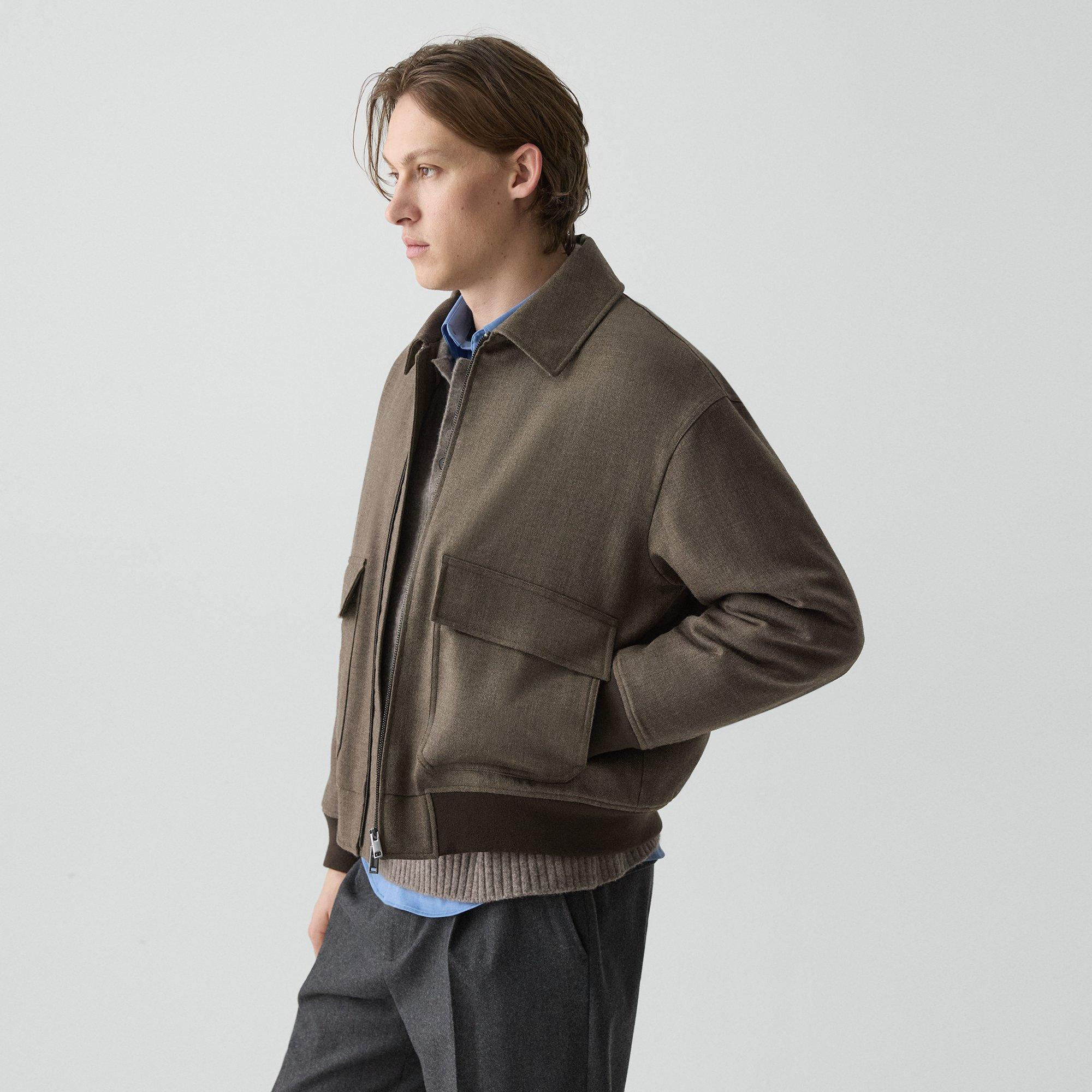 Modern Aviator Jacket in Dapper Wool - 3