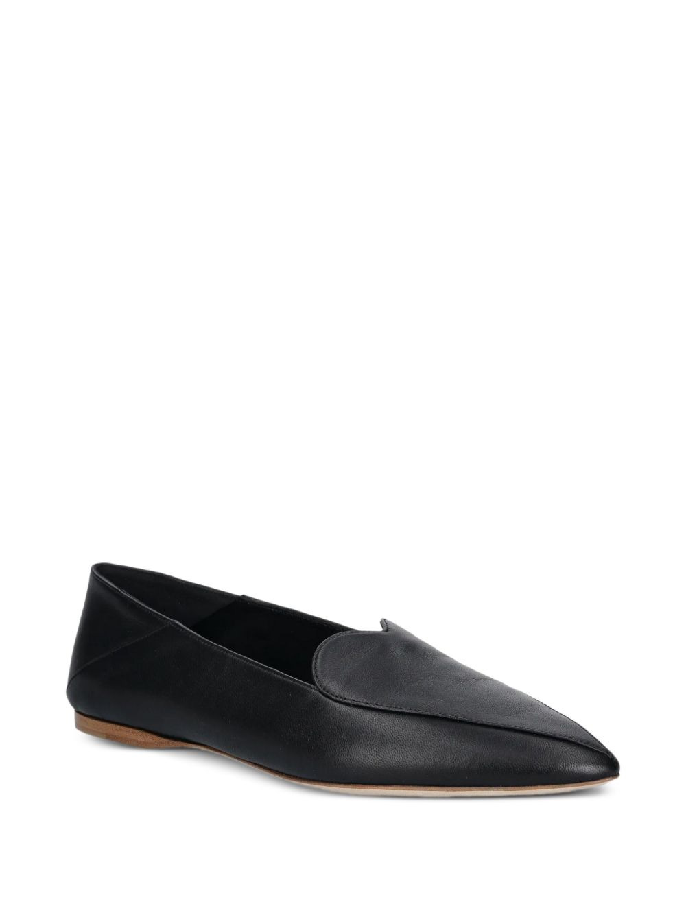 Heart pointed-toe leather loafers - 2