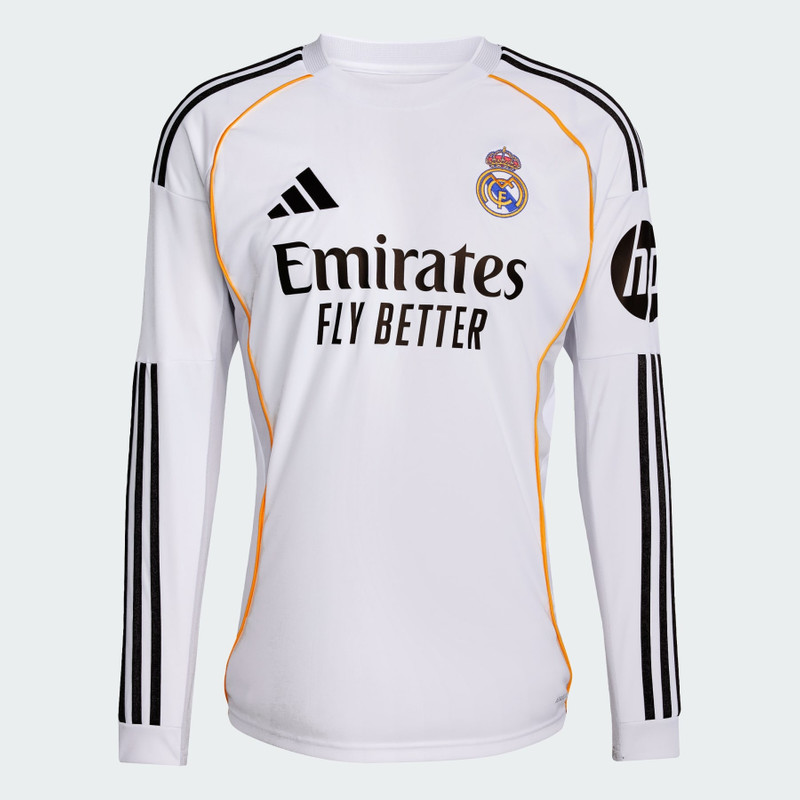Real Madrid 25/26 Long Sleeve Home Jersey - 1