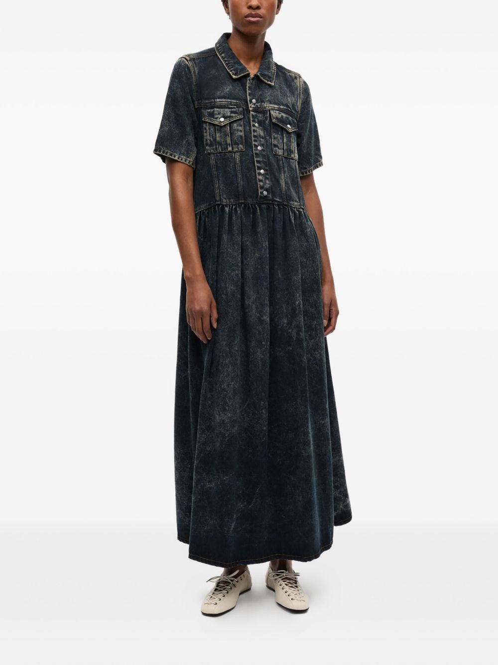 denim midi dress - 2