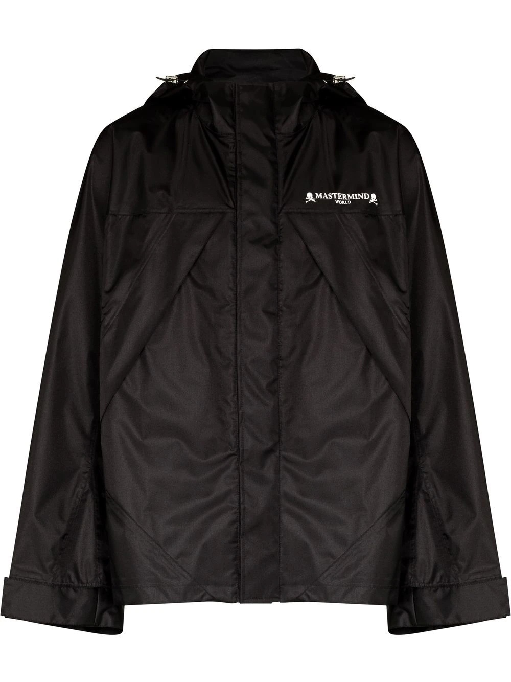 rear logo-print parka coat - 1