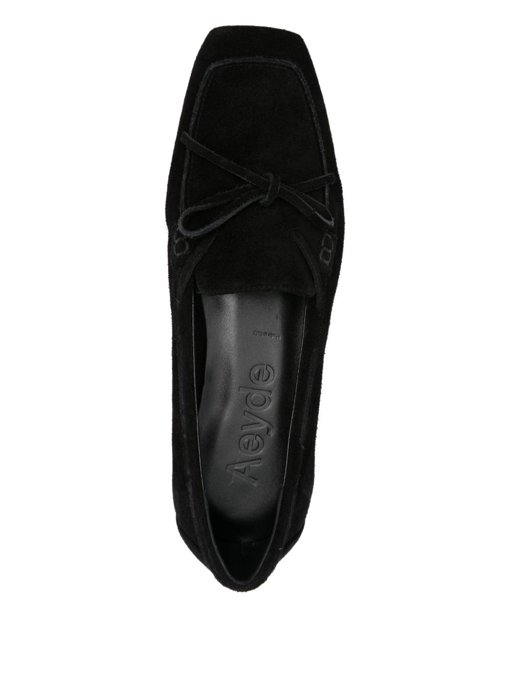 bow-detail suede loafers - 4