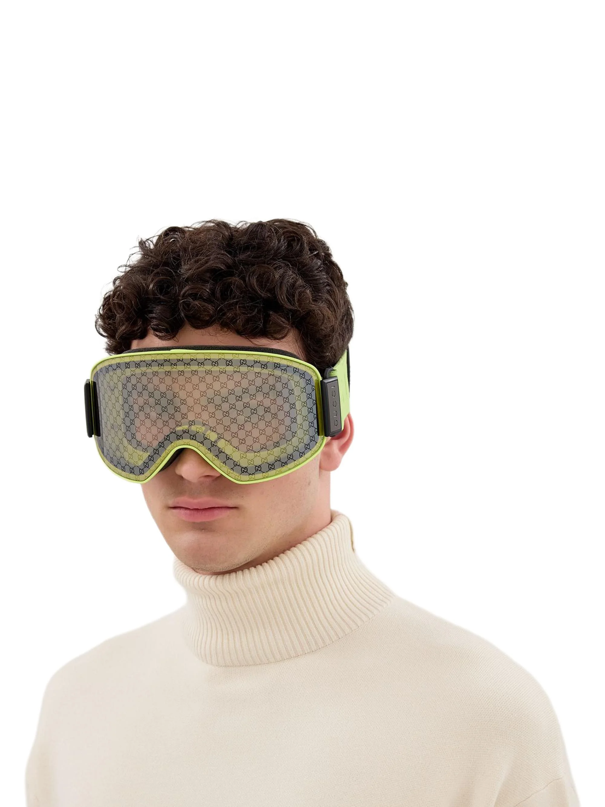 Men's Ski Mask 99MM Logo-Detail Goggles - Green Smoke - 1
