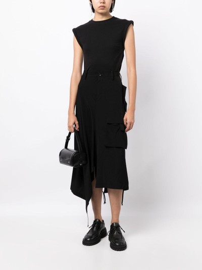 Yohji Yamamoto high-waisted asymmetric skirt outlook