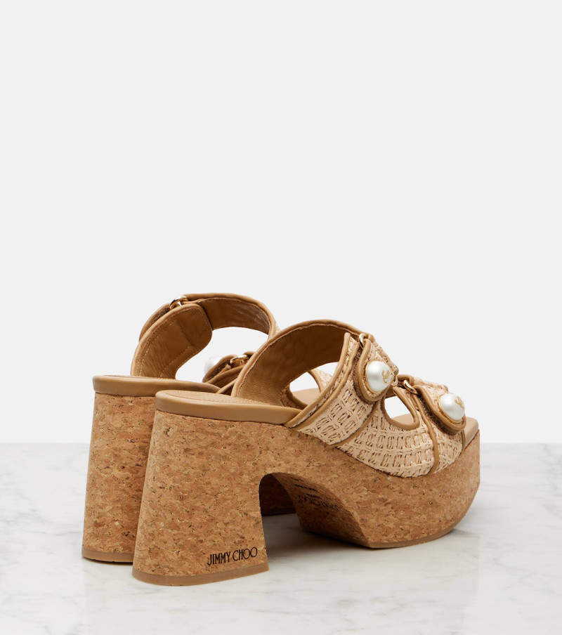 Fayence 95 leather wedge sandals 2