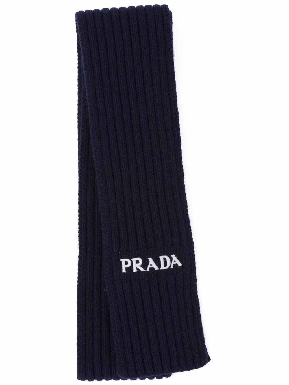 intarsia-knit logo scarf - 1