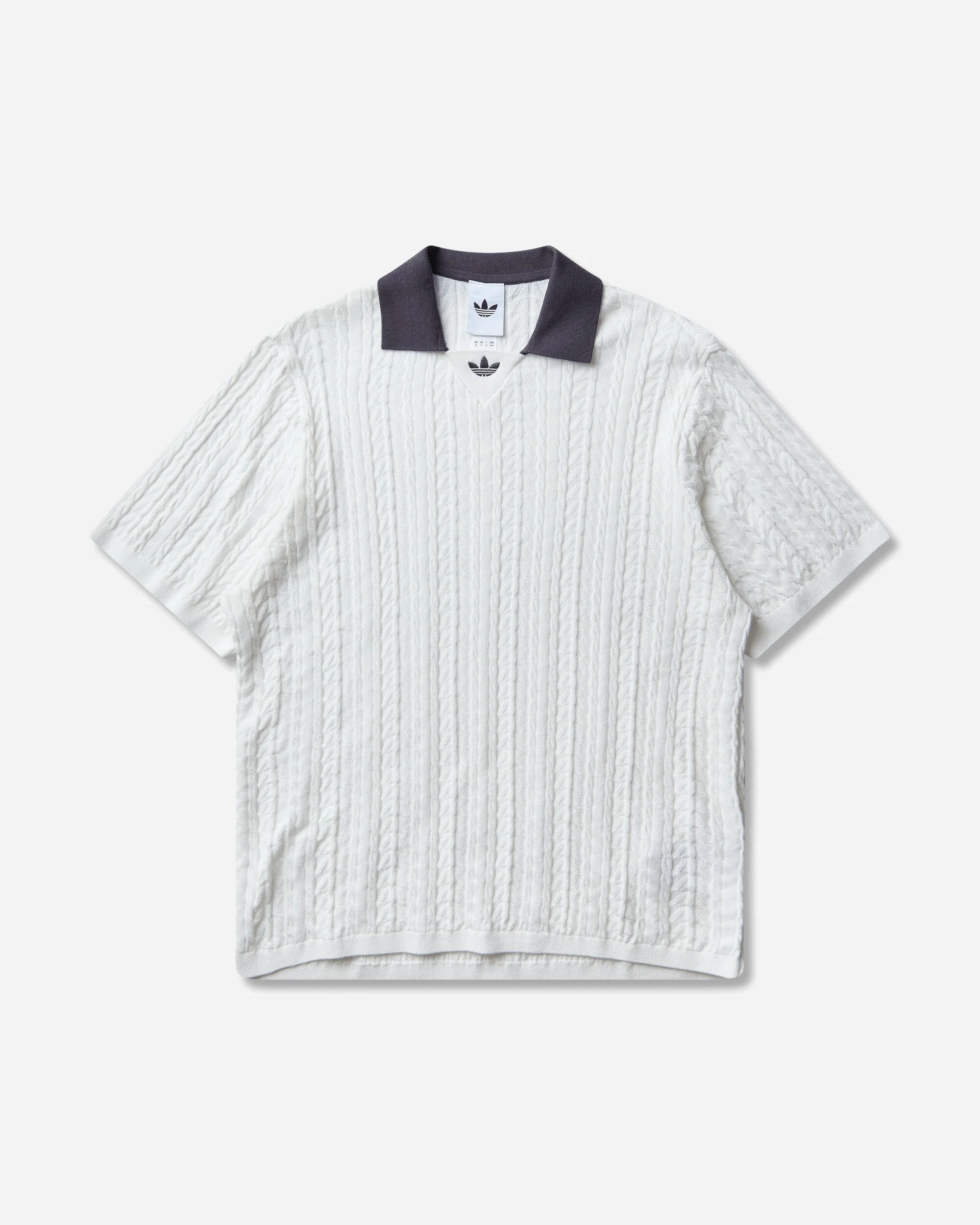 Men's Cable Knit Football Jersey Cloud White - 1