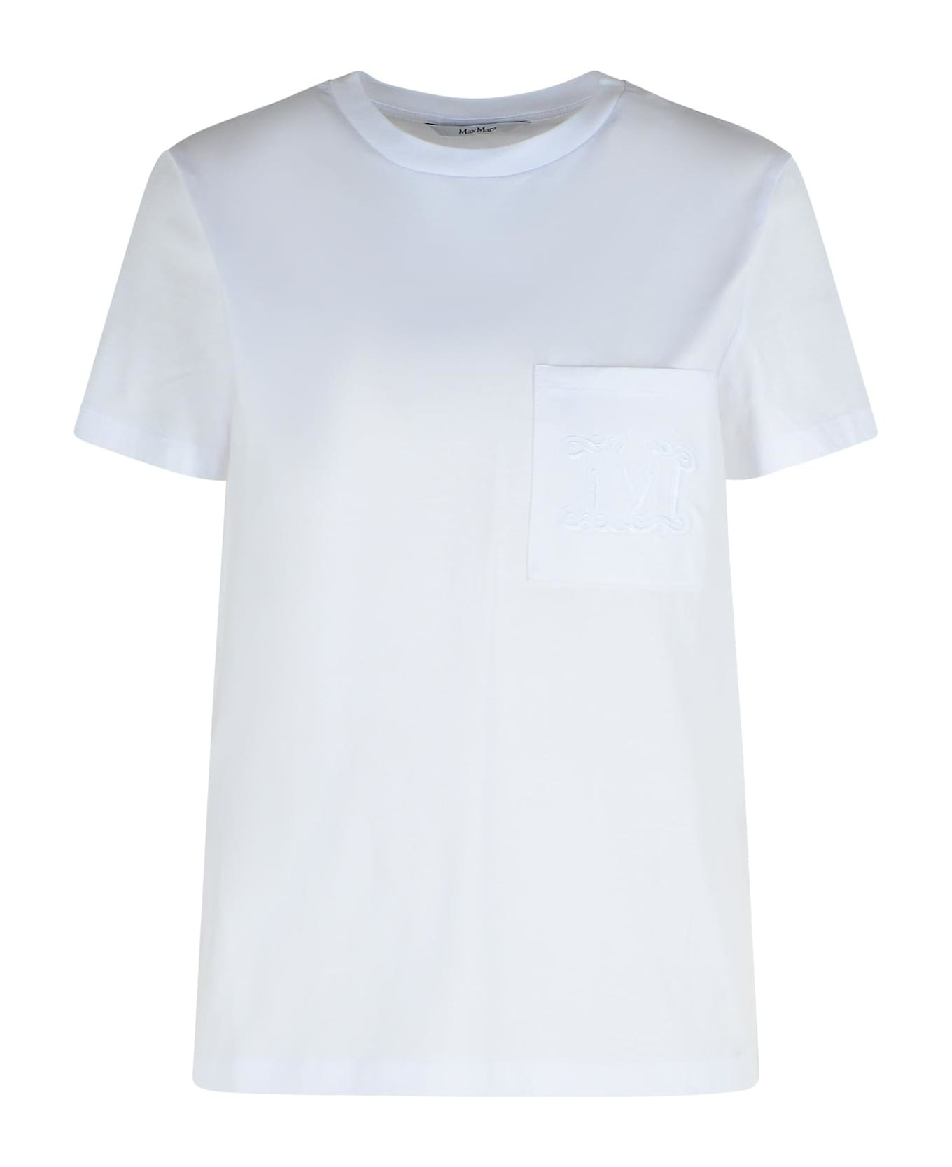 'papaya' White Cotton Jersey T-shirt - 1