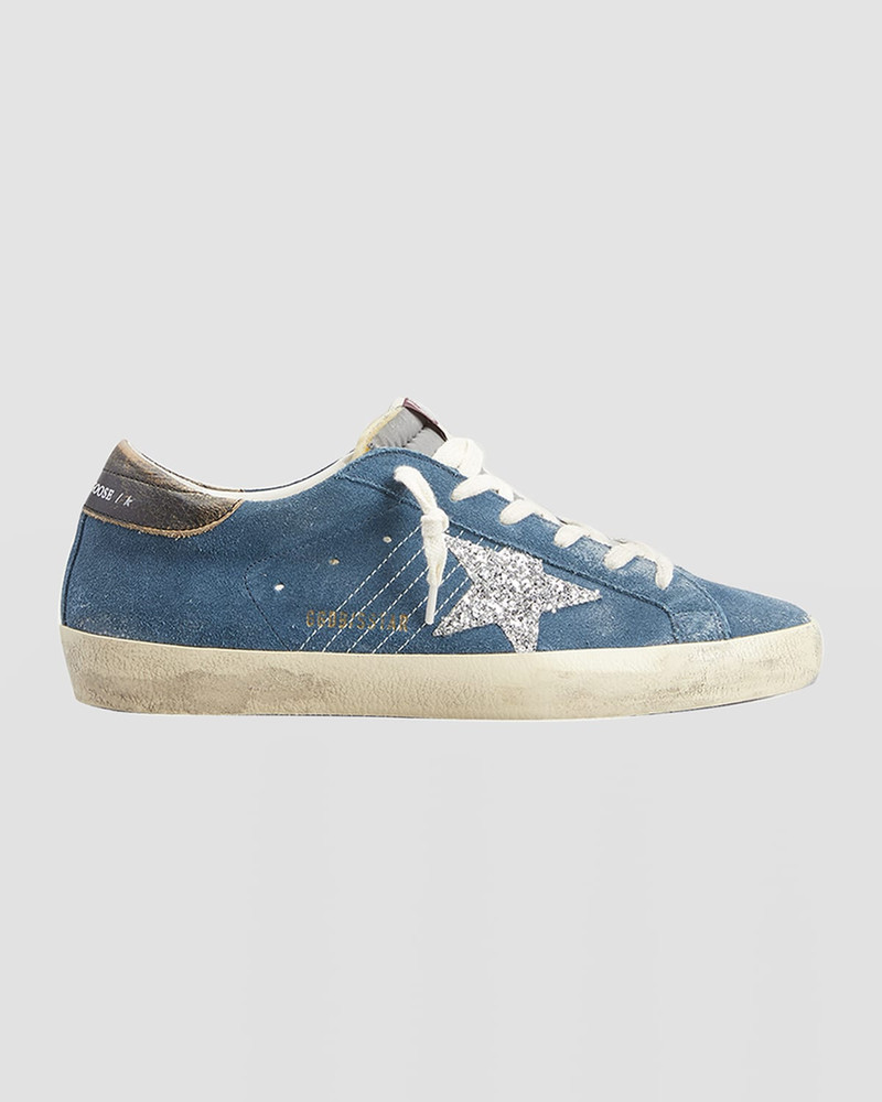 Superstar Suede Glitter Low-Top Sneakers 1