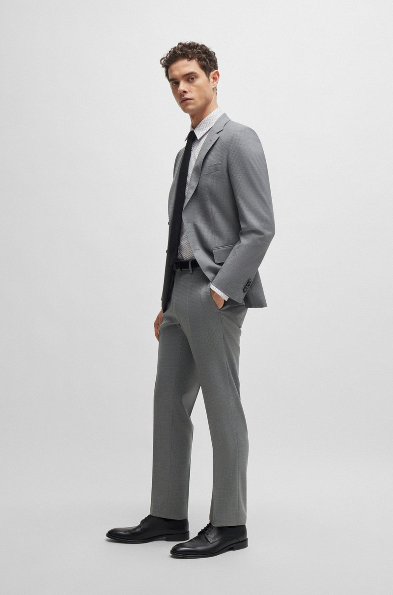 SLIM-FIT SUIT IN PATTERNED STRETCH WOOL 1