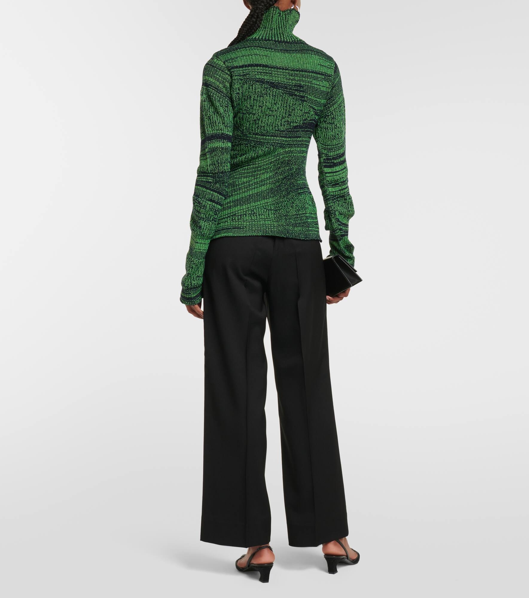 Asymmetric wool-blend cardigan - 3