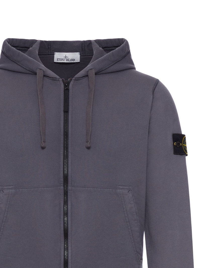 Stone Island Compass-badge zip-up hoodie outlook