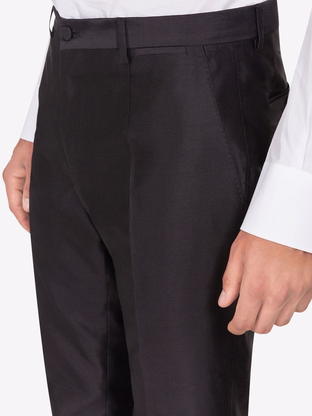 pleat detail tailored trousers - 5