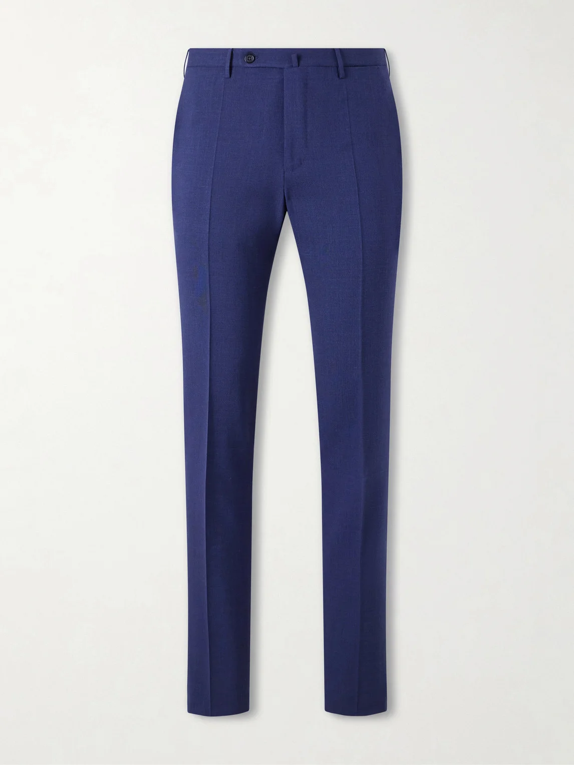Straight-Leg Pleated Virgin Wool, Silk and Linen-Blend Trousers - 1