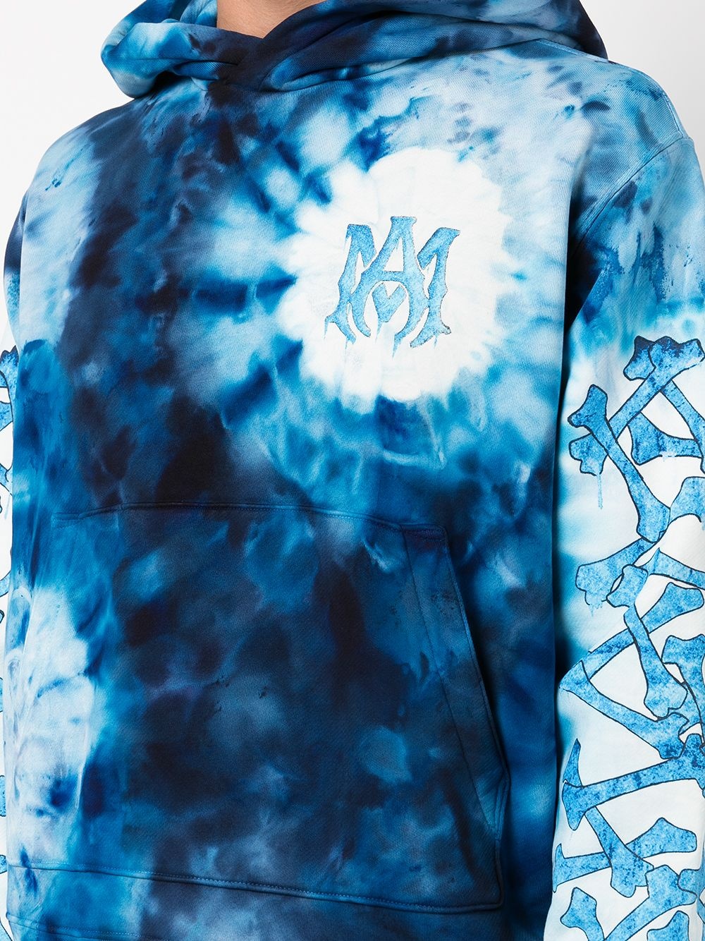 tie-dye logo-print cotton hoodie - 5