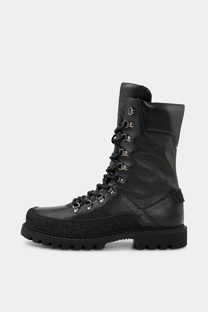 Lace-up boots Helsinki 007 with spikes in Black 1
