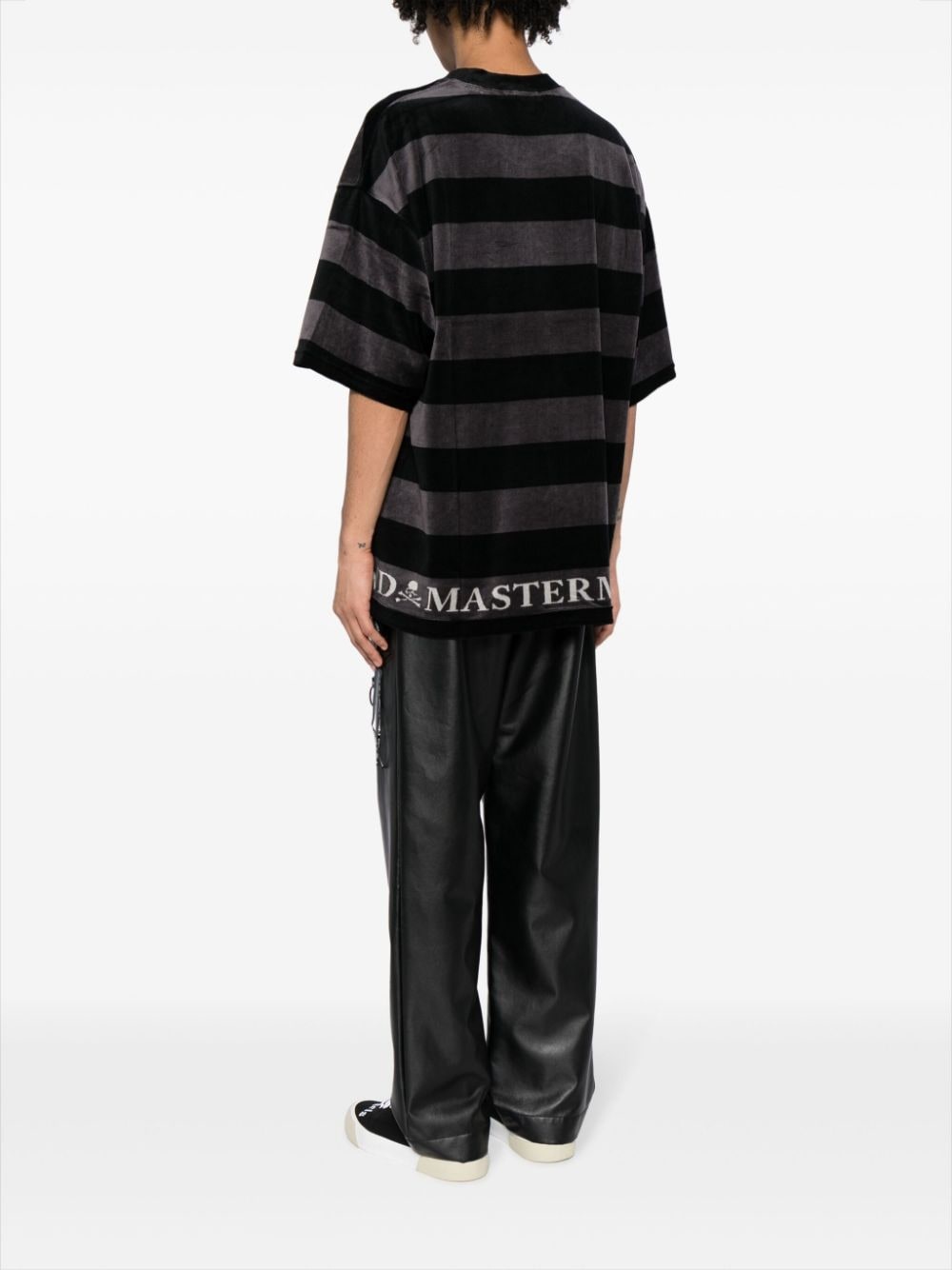 logo-print towelling-finish T-shirt - 4