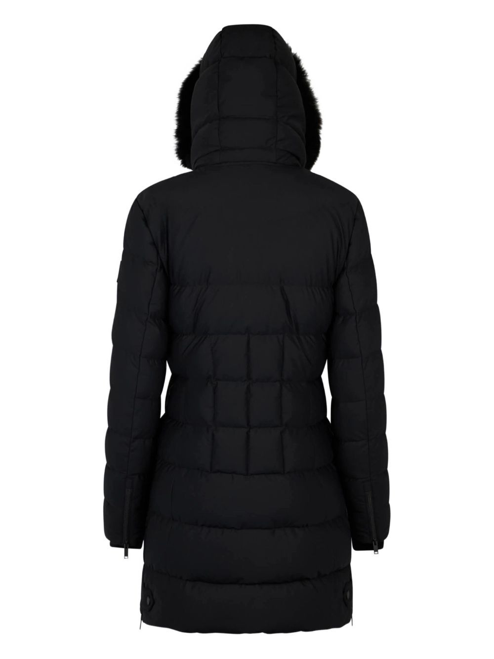 puffer fur-trimmed coat - 4