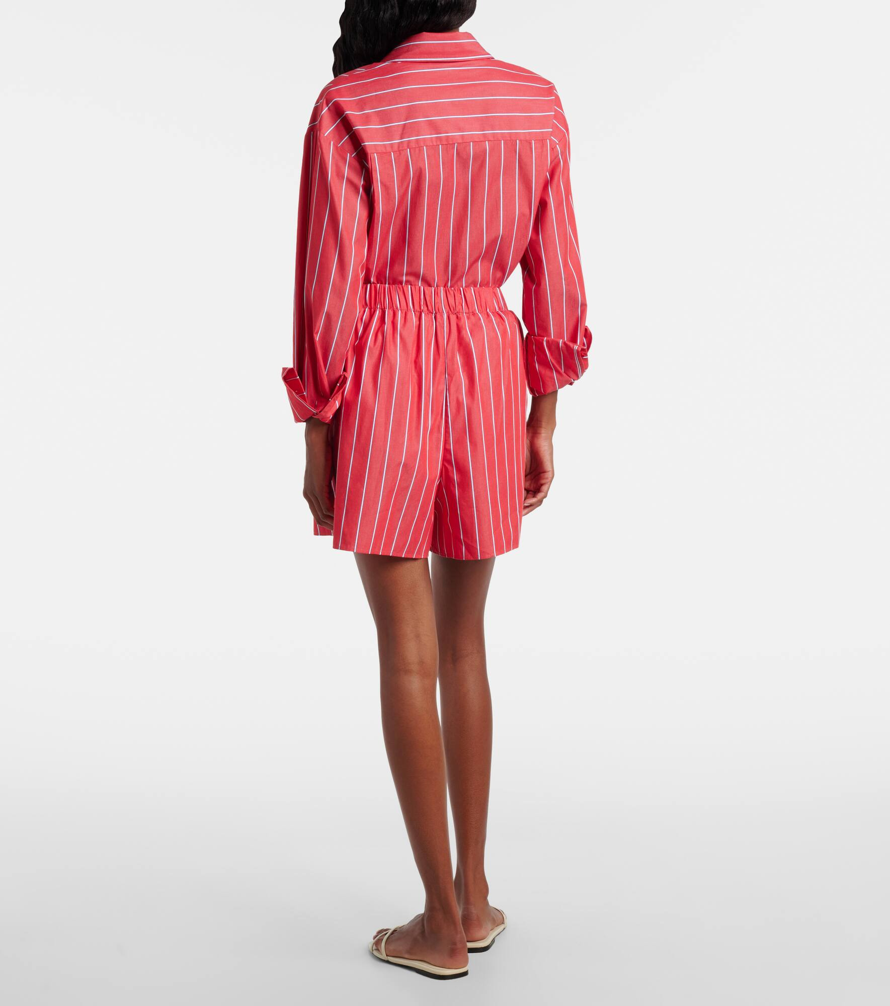 Lui striped cotton poplin shorts - 3