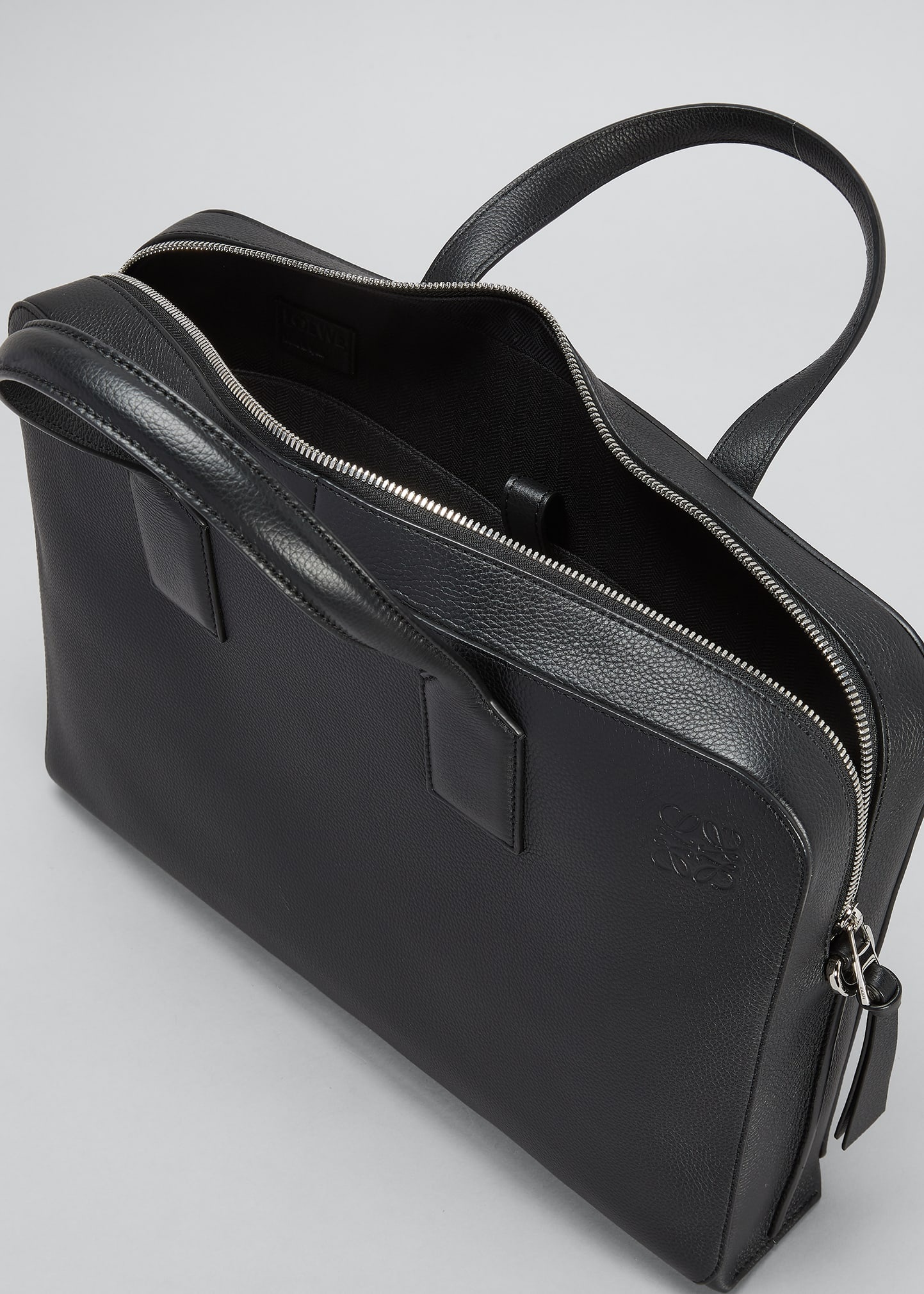 Men's Goya Thin Leather Briefcase Bag - 4