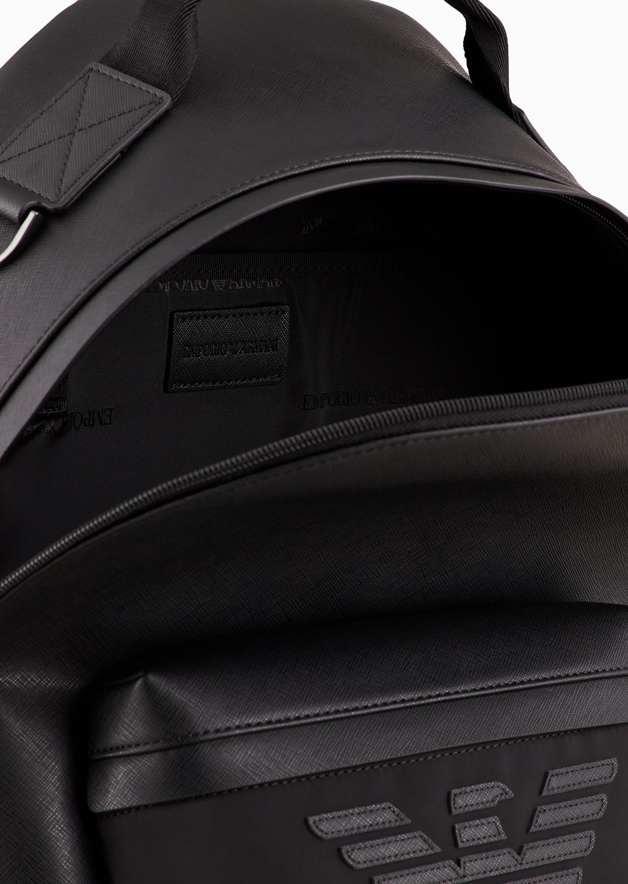 ASV recycled nylon and regenerated Saffiano rounded backpack - 4