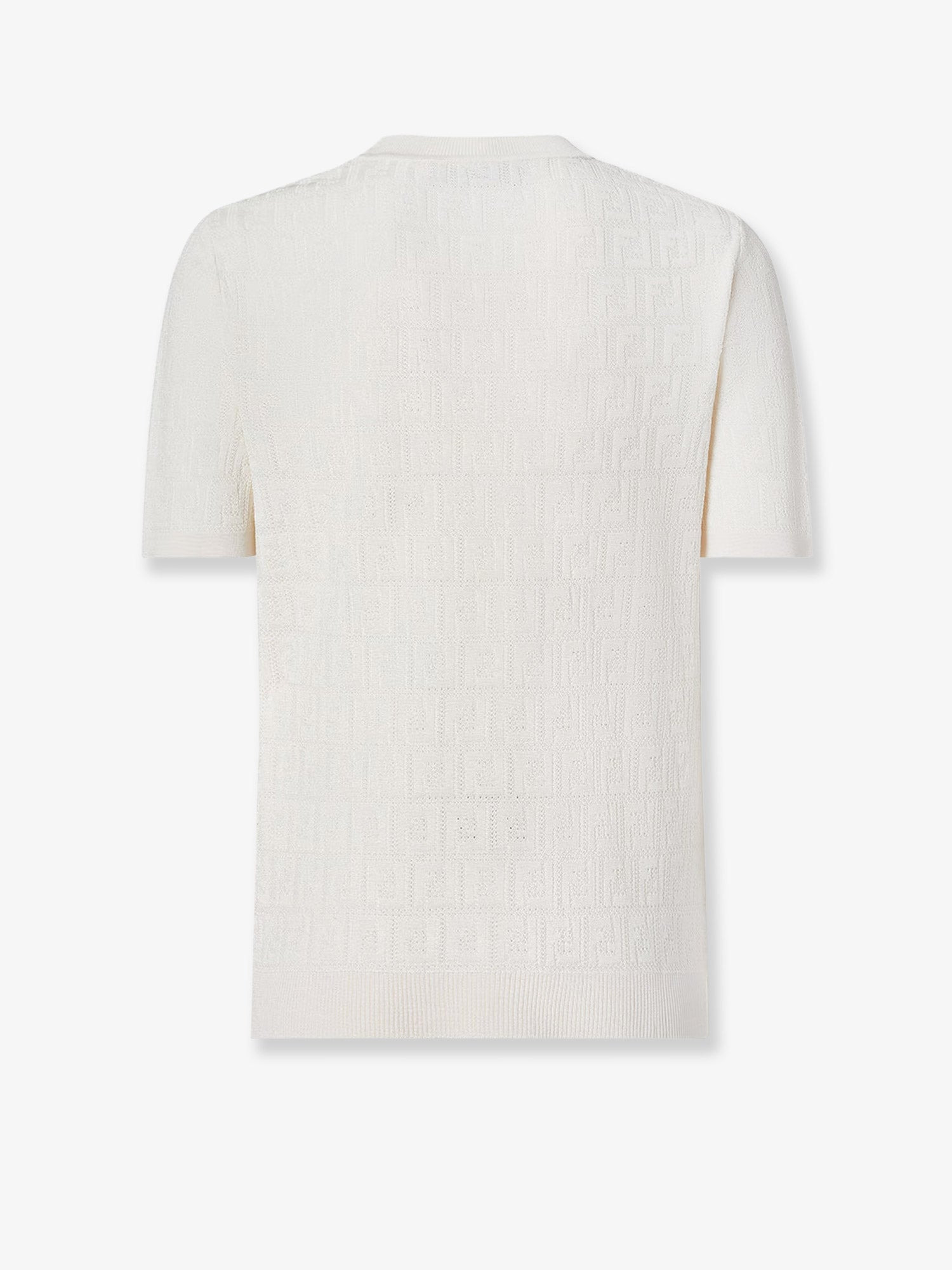 COTTON BLEND T-SHIRT WITH ALL-OVER FF LOGO - 2